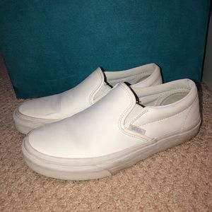 White leather vans